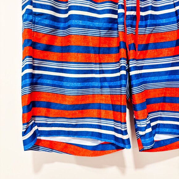 OLD NAVY Men’s red & blue striped swim shorts | Large * - Picture 3 of 7
